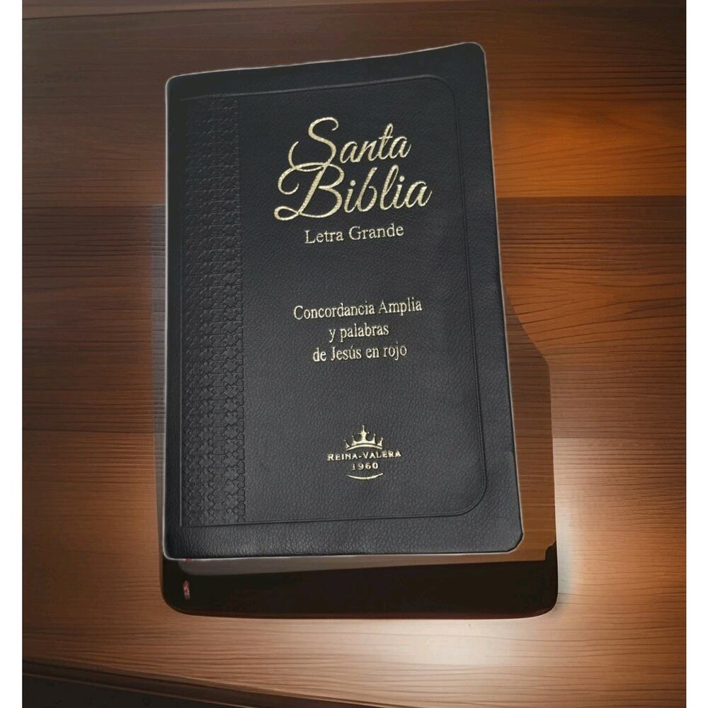 biblia reina letra grande r. 1960 Tamaño Manual Indice Negro concordancia amplia